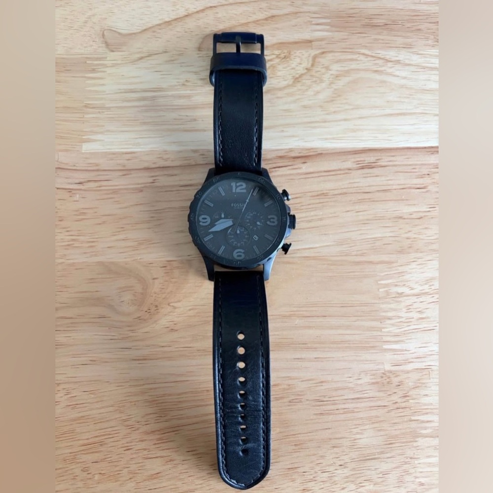 Fossil Midnight Black Chronograph Watch
